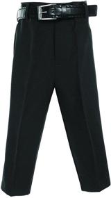 img 1 attached to 👖 Avery Hill Boys Flat Front Dress Pants Set with Included Belt