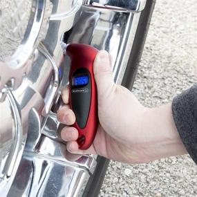 img 2 attached to 🔴 Stalwart Red Digital Tire Air Pressure Gauge: Easy-to-Read LCD Display, Ideal for Cars, Trucks, and Bicycles - Fast & Accurate Readings within 4 Ranges