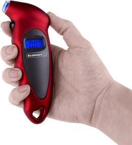 img 1 attached to 🔴 Stalwart Red Digital Tire Air Pressure Gauge: Easy-to-Read LCD Display, Ideal for Cars, Trucks, and Bicycles - Fast & Accurate Readings within 4 Ranges