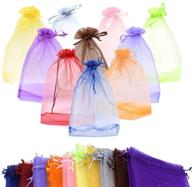 🎁 renashed 50pcs 8 x 12 inch drawstring organza gift bags - ideal for jewelry, parties, weddings, festivals, and more! logo