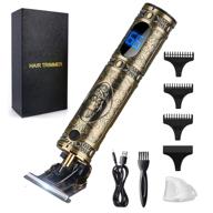 💇 resuxi cordless hair clippers for men: zero gapped t-blade trimmer for precision haircuts, professional barber clippers for detailing, and beard trimmer shavers with gold knight design logo