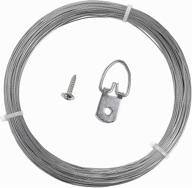 🖼️ premium picture hanging kit - 140 feet picture hanging wire, 50 d-ring picture hangers with screws | 304 stainless steel mirror hanging rope | supports up to 30lbs logo