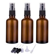 💧 set of 3 small empty amber glass spray bottles for essential oils, 2oz fine mist spray logo