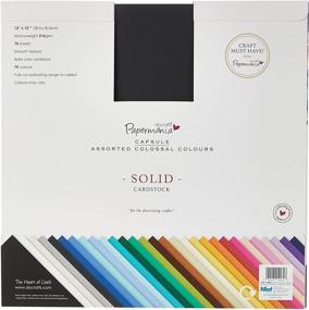 img 3 attached to Docrafts PM164400 Papermania Premium Smooth Solid Cardstock: Colossal Pack of 75, 12x12-Inch