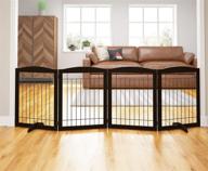 🐾 pawland extra wide and tall dog gate: ideal house, doorway, stairs, freestanding foldable wire pet gate логотип