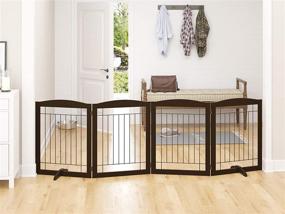 img 2 attached to 🐾 PAWLAND Extra Wide and Tall Dog Gate: Ideal House, Doorway, Stairs, Freestanding Foldable Wire Pet Gate