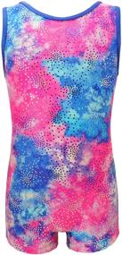 img 4 attached to 🤸 Girls Gymnastics Tank Style Biketard Unitard by MadSportsStuff: Ideal for Superior Performance