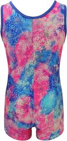 img 3 attached to 🤸 Girls Gymnastics Tank Style Biketard Unitard by MadSportsStuff: Ideal for Superior Performance