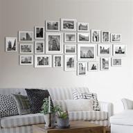 🖼️ wall and home gallery kit - 26-piece collage photo frames set in black and white - includes two 6x8 in, five 4x6 in, and nineteen 3.5x5 in frames логотип