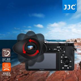 img 3 attached to JJC Oval Shape Silicone 360º Rotatable Ergonomic Camera Viewfinder Eyecup Eyepiece for Sony Alpha A6400 A6500 A6600 - Upgrade from Sony FDA-EP17 Eye cup