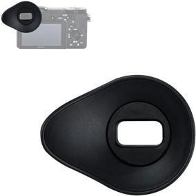 img 4 attached to JJC Oval Shape Silicone 360º Rotatable Ergonomic Camera Viewfinder Eyecup Eyepiece for Sony Alpha A6400 A6500 A6600 - Upgrade from Sony FDA-EP17 Eye cup