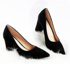 img 1 attached to Heel The World Women's Pumps: Elegant Pointed Toe Dress High Heels