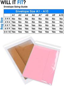 img 1 attached to 📦 Pack It Chic - 4” X 6” Clear Resealable Polypropylene Bags (1000 Pack) - Ideal for 4X6 Prints, Photos, A1 Cards, Envelopes - Self Seal, Durable Packaging