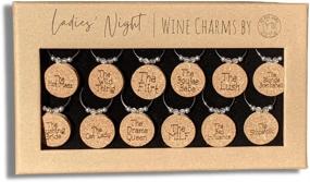 img 4 attached to 🍷 Set of 12 Wine Glass Charms for Women - Funny Drink Markers for Ladies Night - Wine Gifts - Stem Glass Ornaments - Bachelorette Party Markers