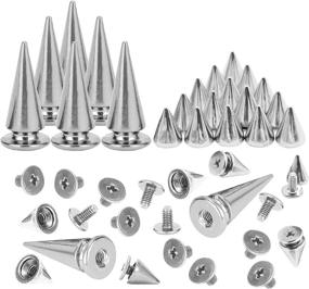 img 3 attached to 🔩 Anvin 110 Pcs Multi Size Cone Spikes Screwback Studs: Cool Punk Rivets for DIY Crafts & Clothing Decor