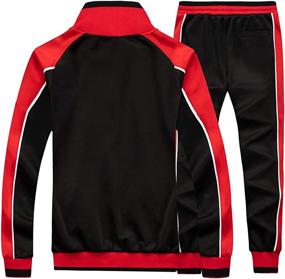 img 3 attached to 🏃 New AOTORR Men's Running Tracksuit Set – Casual Full Zip Jogging Sweat Suit for Optimal Athletic Performance