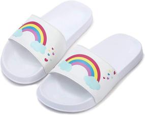 img 4 attached to Skywheel Slippers: Non-Slip Unisex Children's Shoes with Enhanced Comfort