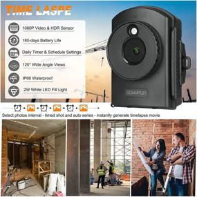 img 3 attached to 📷 GOWWPUN GTL2000 Time Lapse Camera - Video Camcorder with 1080P HDR Sensor, Full Color Low Light Image for Construction, Gifts Ideas, City Traffic, Nature, Plant Records.