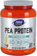 premium now sports nutrition: pea protein 25g with bcaas - easily digested, delicious vanilla toffee powder - 2lb logo