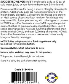 img 2 attached to Premium Now Sports Nutrition: Pea Protein 25g with BCAAs - Easily Digested, Delicious Vanilla Toffee Powder - 2lb