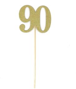 img 2 attached to ✨ Sparkling Gold Glitter Centerpiece Sticks - PaperGala Number 90 Set of 8 – Perfect for DIY Reunions, Anniversaries, and Birthdays