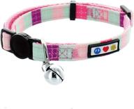 🐾 pawtitas pet multicolor cat collar: ensuring safety with a removable bell and safety buckle for your kitten logo