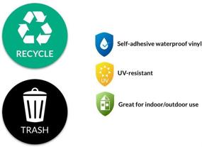 img 2 attached to VBAP CORP Recycle Trash Bin Sticker - (Pack Of 4) 3&#34 Retail Store Fixtures & Equipment for Store Signs & Displays