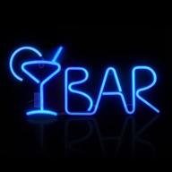 💙 vibrant blue neon bar sign: unique led wall decor for bar, bedroom, desk, or kids room логотип