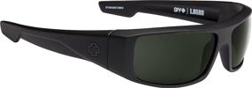 img 2 attached to 🕶️ Spy Optic Logan Polarized Wrap Sunglasses, Soft Matte Black with Happy Gray/Green Polarized Lenses