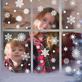 img 3 attached to ❄️ TMCCE 232-Piece Christmas Snowflake Window Decal Stickers: Magical Winter Xmas Decorations for Windows - White Holiday Ornaments & Party Supplies