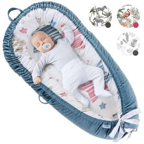 img 4 attached to 👶 Pillani Baby Lounger - Breathable Co Sleeper Nest for 0-12 Months | Newborn Lounger for Cosleeping in Bed - Portable Bassinet Infant Pillow Cosleeper | Toddler Sleep