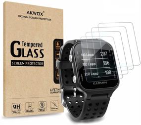 img 4 attached to 📱 Garmin Approach S20 Tempered Glass Screen Protector (Pack of 4) - Premium Clear Film for High Definition Protection
