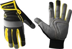 img 3 attached to Zero Friction Universal Fit Gloves Yellow