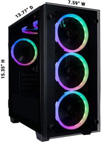 img 1 attached to CUK Stratos Micro Gamer PC: Liquid Cooled Intel Core i9-10900KF, 32GB DDR4 RAM, 512GB NVMe SSD + 2TB HDD, NVIDIA GeForce RTX 3060 12GB, Windows 10 Home - Powerful Tower Desktop Gaming Computer