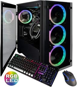 img 4 attached to CUK Stratos Micro Gamer PC: Liquid Cooled Intel Core i9-10900KF, 32GB DDR4 RAM, 512GB NVMe SSD + 2TB HDD, NVIDIA GeForce RTX 3060 12GB, Windows 10 Home - Powerful Tower Desktop Gaming Computer