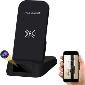 img 4 attached to 📷 Cazoyol Hidden Spy Camera - Wireless Phone Charger with 1080P WiFi, Motion Detection and Night Vision: Monitor Indoor Safety and Record with Micro SD