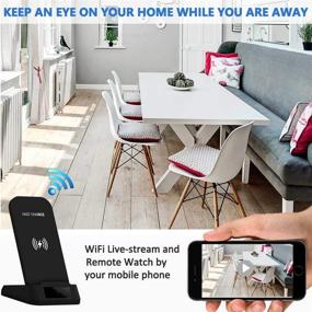 img 2 attached to 📷 Cazoyol Hidden Spy Camera - Wireless Phone Charger with 1080P WiFi, Motion Detection and Night Vision: Monitor Indoor Safety and Record with Micro SD