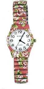 img 2 attached to Ladies Floral Printed Stretch Watch