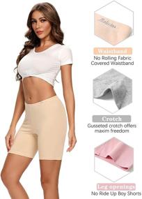 img 3 attached to 🩲 Ultimate Comfort: Molasus Women's Cotton Boxer Shorts - Anti-Chafing Bike Shorts for Added Protection