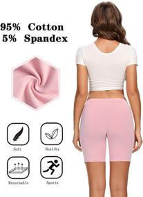 img 1 attached to 🩲 Ultimate Comfort: Molasus Women's Cotton Boxer Shorts - Anti-Chafing Bike Shorts for Added Protection