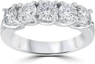 exquisite 1 1/2ct diamond wedding anniversary band in 14k white gold - spectacular ring logo