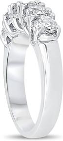 img 3 attached to Exquisite 1 1/2ct Diamond Wedding Anniversary Band in 14k White Gold - Spectacular Ring