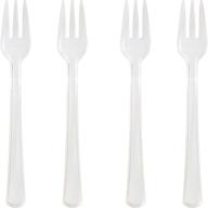 🍴 optimized clear 4" mini plastic forks by creative converting logo