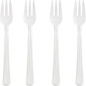 img 3 attached to 🍴 Optimized Clear 4" Mini Plastic Forks by Creative Converting