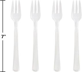 img 2 attached to 🍴 Optimized Clear 4" Mini Plastic Forks by Creative Converting