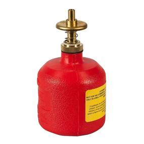 img 2 attached to 🔴 High-Density Polyethylene Red Dispenser Can - 8 oz Capacity, 5.5" H, 3.125" O.D - Justrite 14004