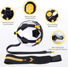 img 3 attached to 🔥 Tipkits Soccer Training Equipment for Kids and Adults - Solo Soccer Training Belt with Enhanced Leather Fastening