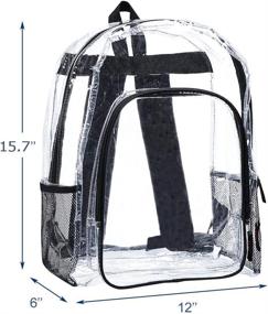 img 2 attached to 🎒 Secure Your Belongings with the Transparent Bookbag Through-Backpack