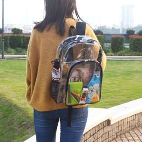 img 1 attached to 🎒 Secure Your Belongings with the Transparent Bookbag Through-Backpack