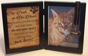 img 2 attached to 🐾 Pawprints Remembered Pet Memorial 5x7 Picture Frame for Dog or Cat - Includes Ribbon and Tag - Folding Photo Frame and Sympathy Poem - Loss of Pet Gift